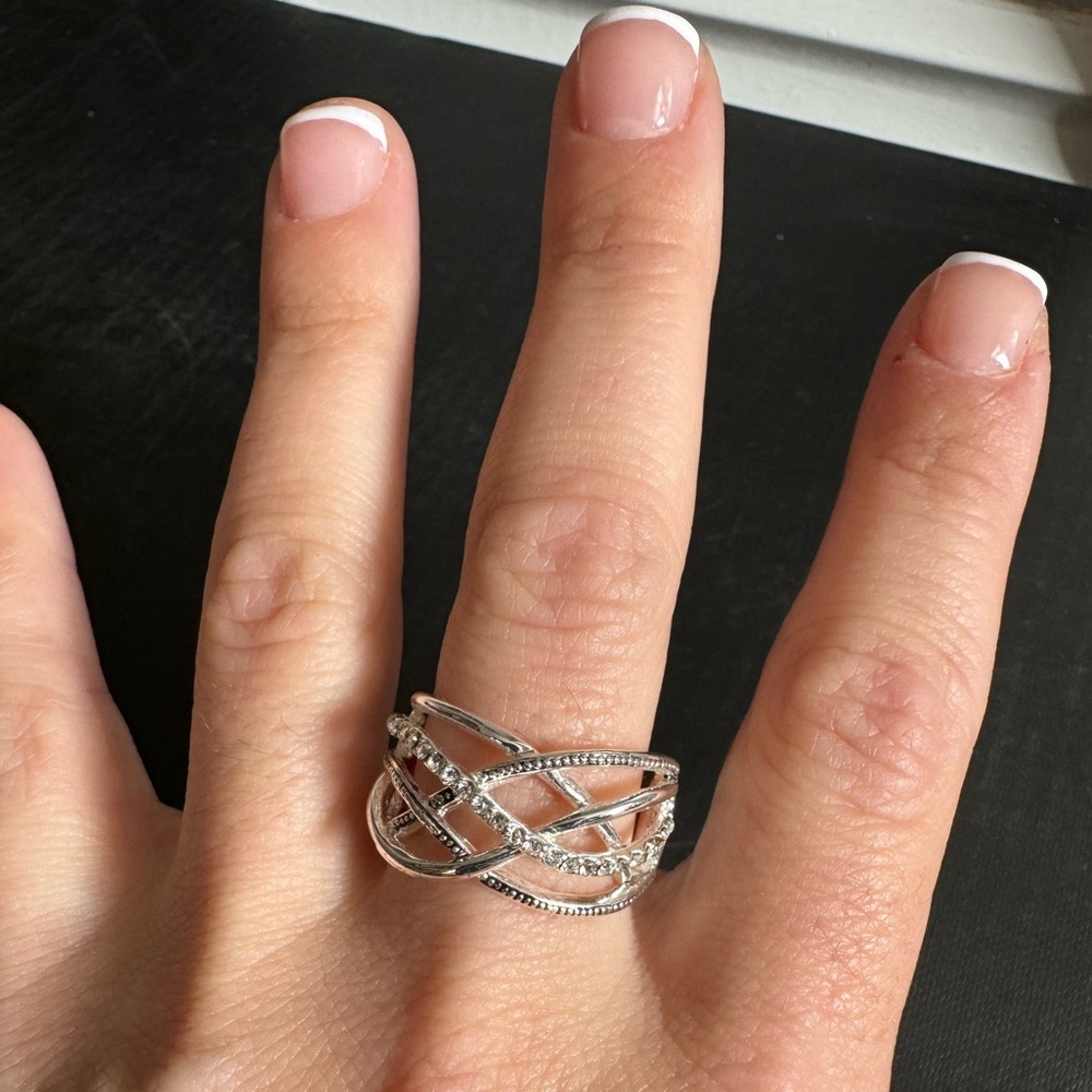 Silver Rhinestone Ring